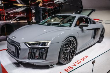 FRANKFURT - SEPT 2015: Audi R8 V10 plus presented at IAA Interna