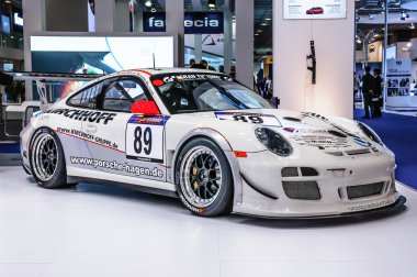 FRANKFURT - SEPT 2015: Porsche 911 997 GT3 RSR presented at IAA