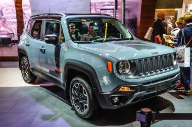FRANKFURT - SEPT 2015: Jeep Renegade presented at IAA Internatio