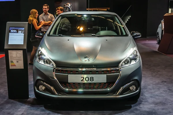 FRANKFURT - SEPT 2015: Peugeot 208 presented at IAA Internationa — Stockfoto