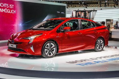 FRANKFURT - SEPT 2015: Toyta Prius presented at IAA Internationa