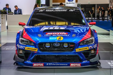 FRANKFURT - SEPT 2015: Subaru STI NBR Challenge presented at IAA