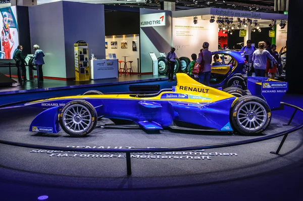 FRANKFURT - SEPT 2015: Renault Fórmula E apresentada na IAA Intern — Fotografia de Stock