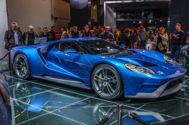 FRANKFURT - SEPT 2015: Ford GT supercar concept presented at IAA