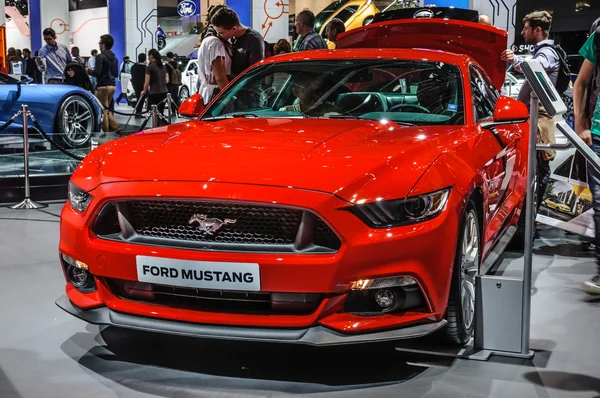 FRANKFURT - SEPT 2015: Ford Mustang presented at IAA Internation — Stock Fotó