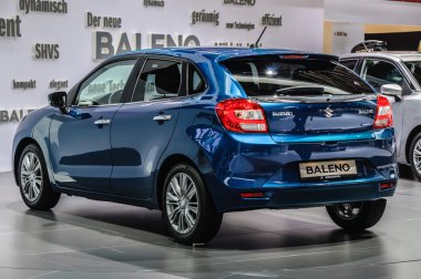 FRANKFURT - SEPT 2015: Suzuki Baleno presented at IAA Internatio