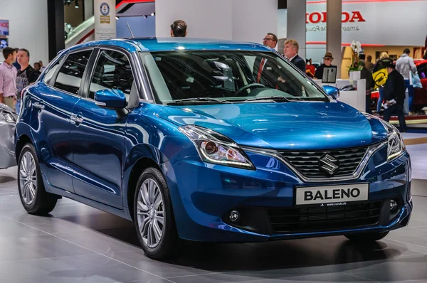 FRANKFURT - SEPT 2015: Suzuki Baleno presented at IAA Internatio — 스톡 사진