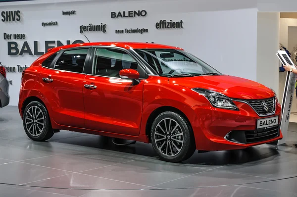 FRANKFURT - SEPT 2015: Suzuki Baleno presented at IAA Internatio — ストック写真