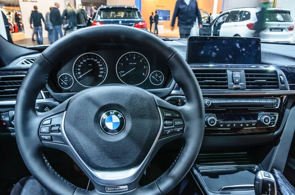 FRANKFURT - SEPT 2015: BMW 530d presented at IAA International M — стокове фото
