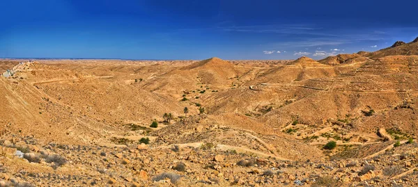 Montanhas rochosas perto de Chebika, Deserto do Saara, Tunísia, África, HD — Fotografia de Stock
