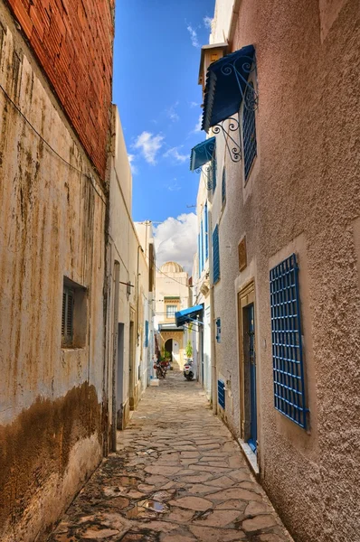 Στενό δρομάκι της αρχαίας Medina, Hammamet, Τυνησία, Mediterranea — Φωτογραφία Αρχείου