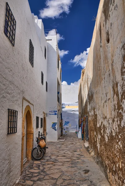 Στενό δρομάκι της αρχαίας Medina, Hammamet, Τυνησία, Mediterranea — Φωτογραφία Αρχείου