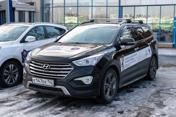 Novokuznetsk, Rusya - 22 Mart 2016: Hyundai Santa Fe. — Stok fotoğraf