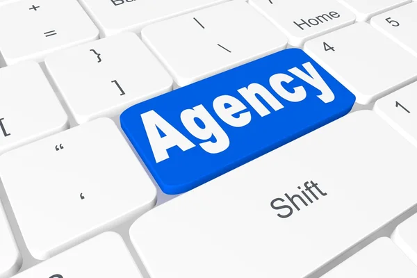 Button "Agency" on keyboard — Stock Photo, Image