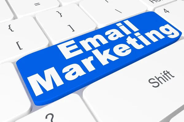 "E-postmarknadsföring"-knappen på tangentbordet — Stockfoto