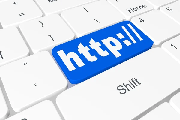 Düğme üstünde klavye "http" — Stok fotoğraf