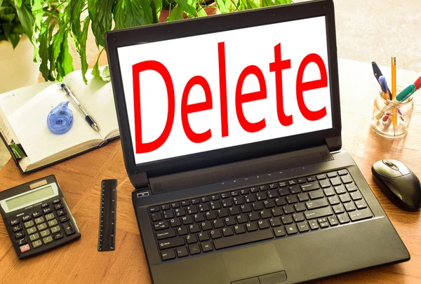 Delete. Concept office — Stock Photo, Image