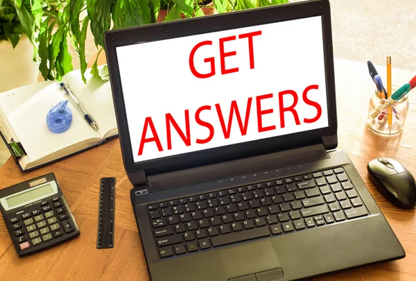 Get Answers. Concept office — Stock Photo, Image