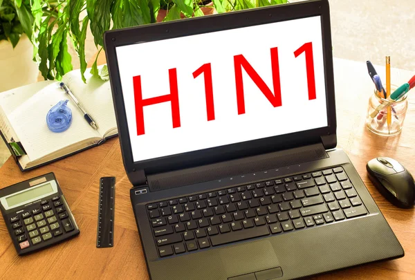 Begreppet office H1N1. — Stockfoto