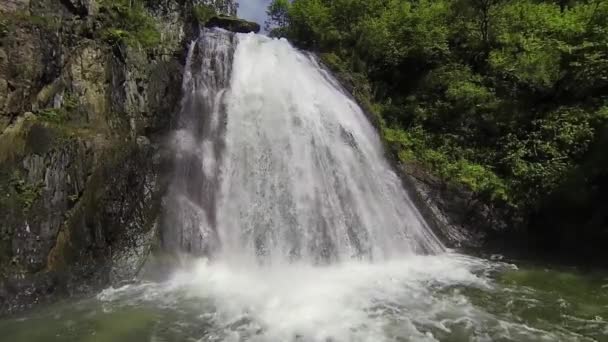 Waterfalls Lake Teletskoye. five videos in one — Stock Video