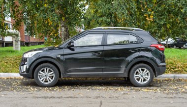 Novokuznetsk, Rusya - 10 Eylül 2016: Hyundai Creta (ix25)