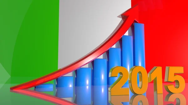 Groei van het bedrijfsleven in 2015 in de Italië, de positieve planning — Stockfoto