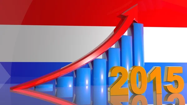 Growth of business in 2015 in the Netherlands, the positive schedule — Stock Photo, Image
