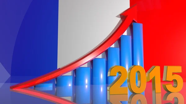 Crescita del business nel 2015 in Francia, il calendario positivo — Foto Stock