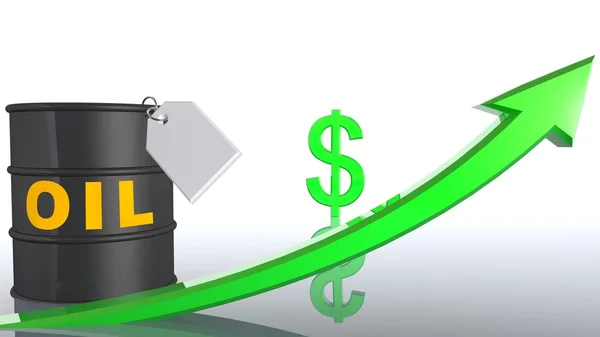 Varil petrol ve iş grafik — Stok fotoğraf