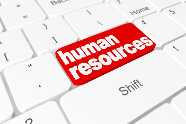 Botón "recursos humanos" en el teclado — Foto de Stock