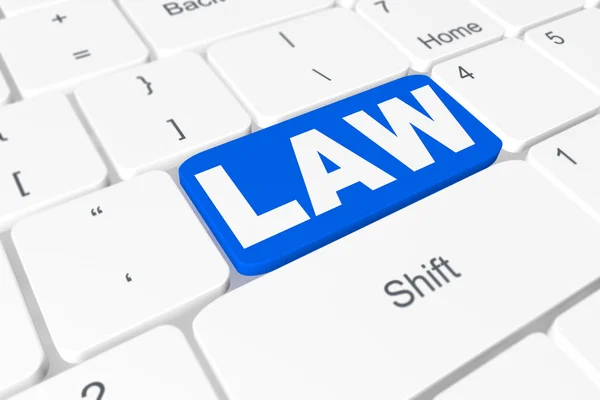 Button "LAW" on keyboard — Stock Photo, Image