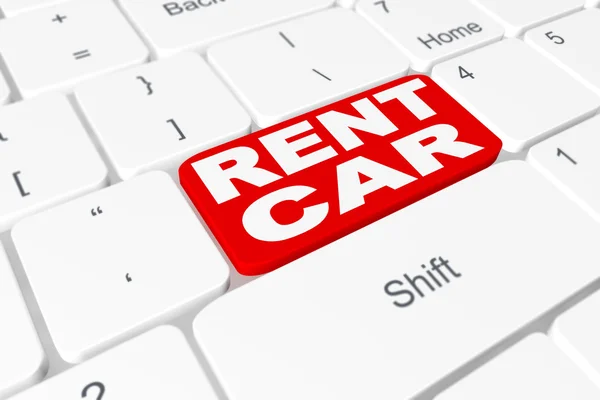 Tlačítko "Rent Car" na klávesnici — Stock fotografie