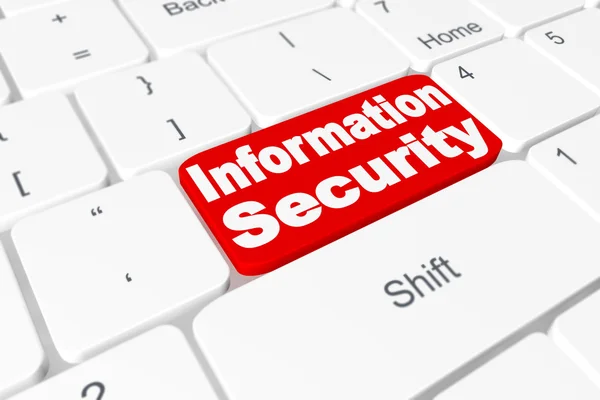 Knappen "informationssäkerhet" på tangentbordet — Stockfoto