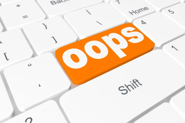 Botón "oops" en el teclado — Foto de Stock