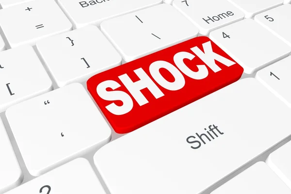 Knop "Shock" op toetsenbord — Stockfoto