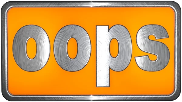 Concetto Oops — Foto Stock