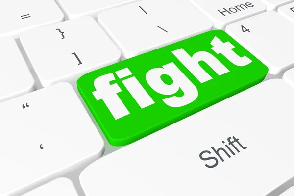 Knop "fight" op toetsenbord — Stockfoto