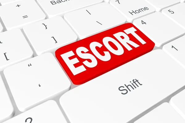 Button "Escort" on keyboard — Stock Photo, Image