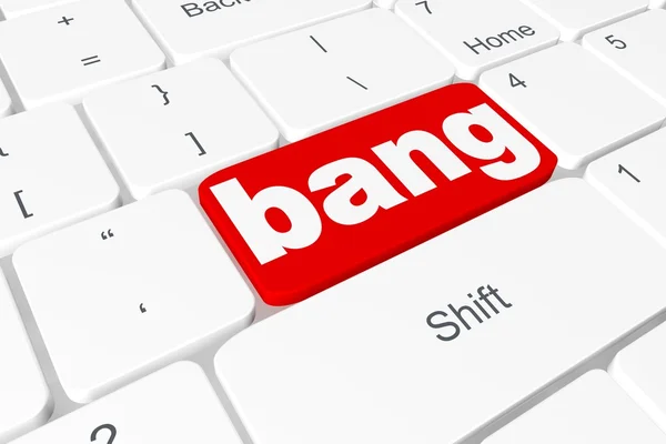 Knop "bang" op toetsenbord — Stockfoto