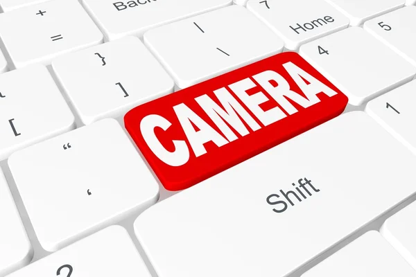 Knappe "kamera" på tastatur – stockfoto