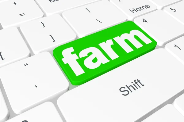 Button "farm" on keyboard — Stock Photo, Image