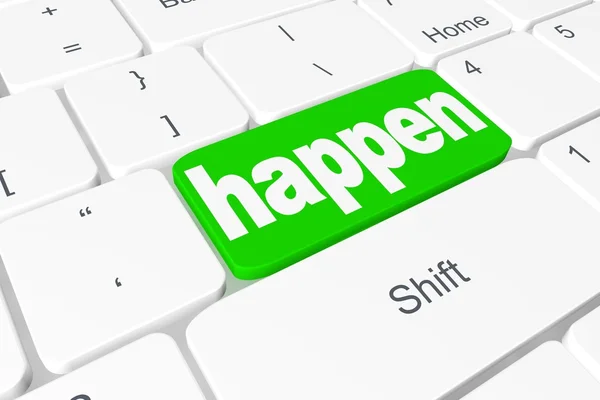 Button "happen" on keyboard — Stock Photo, Image