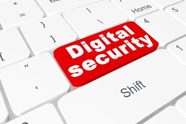 Knop 'Digital security' op toetsenbord — Stockfoto