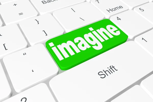 Button "imagine" on keyboard — Stock Photo, Image