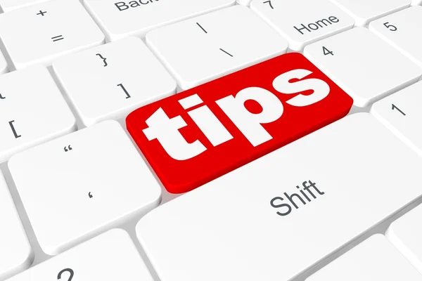 Knappen "tips" på tangentbordet — Stockfoto