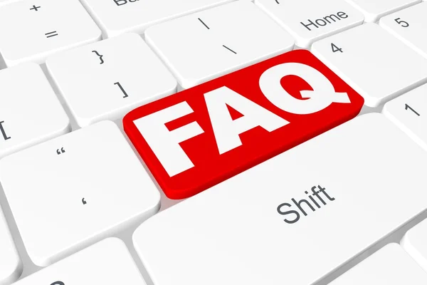 Button "FAQ" on keyboard — Stock Photo, Image