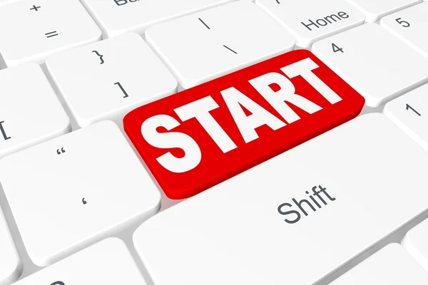 Button "START" on keyboard — Stock Photo, Image