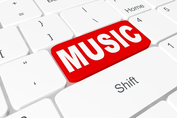 Button "music" on keyboard — Stock Photo, Image