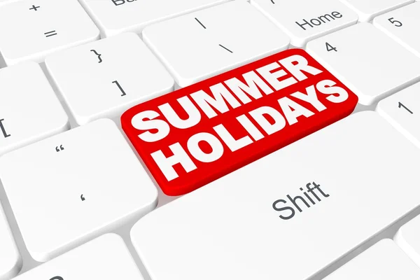 Botão "SUMMER HOLIDAYS" no teclado — Fotografia de Stock