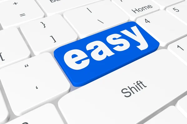 Button "easy" on keyboard — Stock Photo, Image